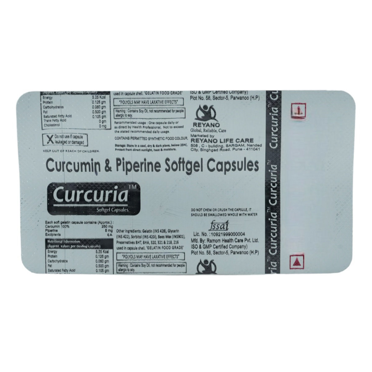 Curcuria Softgel Capsule 10's, Pack of 10 CapsuleS Curcuria Softgel Capsule 10's, Pack of 10 CapsuleS