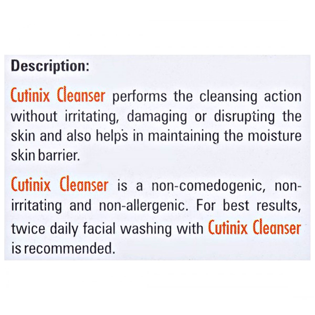 Cutinix Cleanser 100 ml, Pack of 1 Cutinix Cleanser 100 ml, Pack of 1
