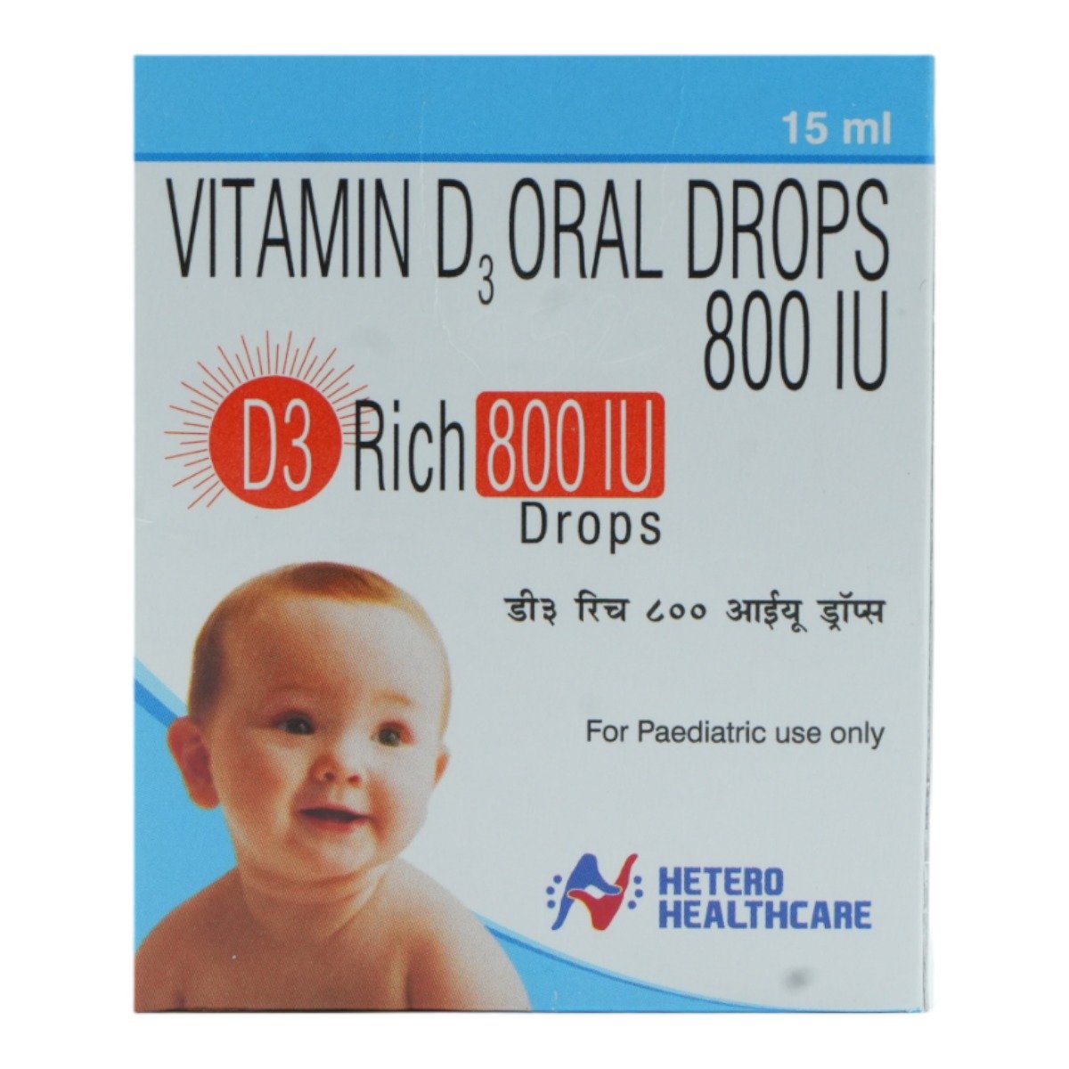 D3 Rich 800 IU Drops 15 ml, Pack of 1 D3 Rich 800 IU Drops 15 ml, Pack of 1