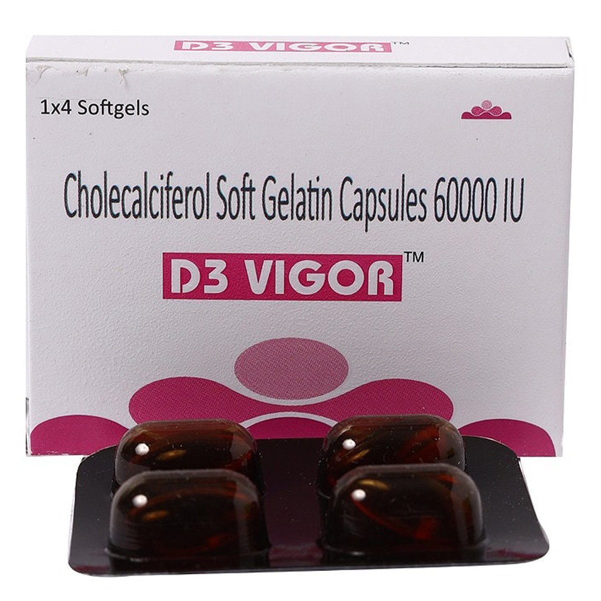 D3 Vigor Capsule 4's, Pack of 1 D3 Vigor Capsule 4's, Pack of 1