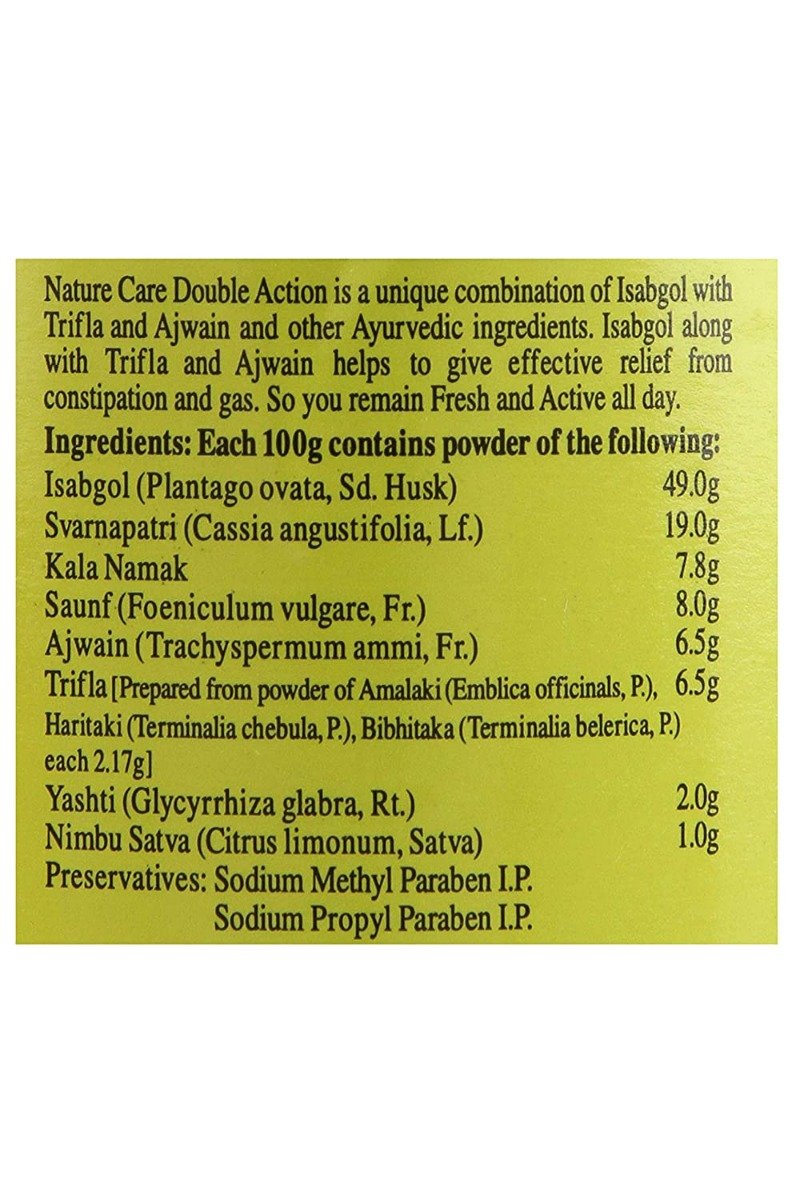 Dabur Nature Care Double Action Isabgol Powder, 100 gm, Pack of 1 Dabur Nature Care Double Action Isabgol Powder, 100 gm, Pack of 1
