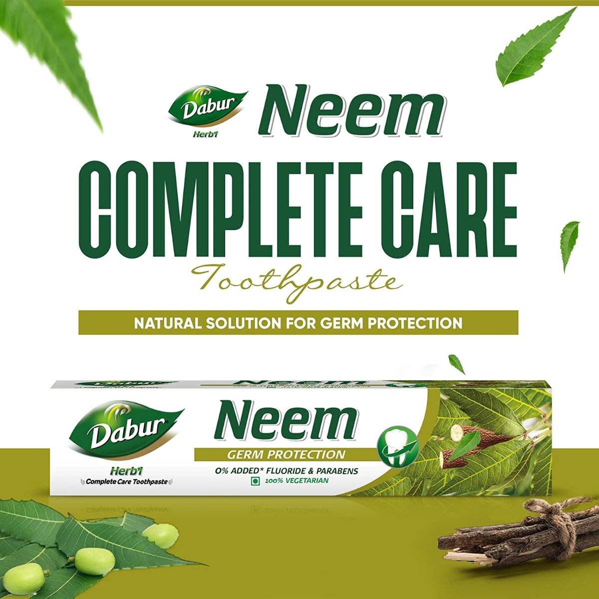 Dabur Herb'l Neem Germ Protection Toothpaste, 100 gm, Pack of 1 Dabur Herb'l Neem Germ Protection Toothpaste, 100 gm, Pack of 1