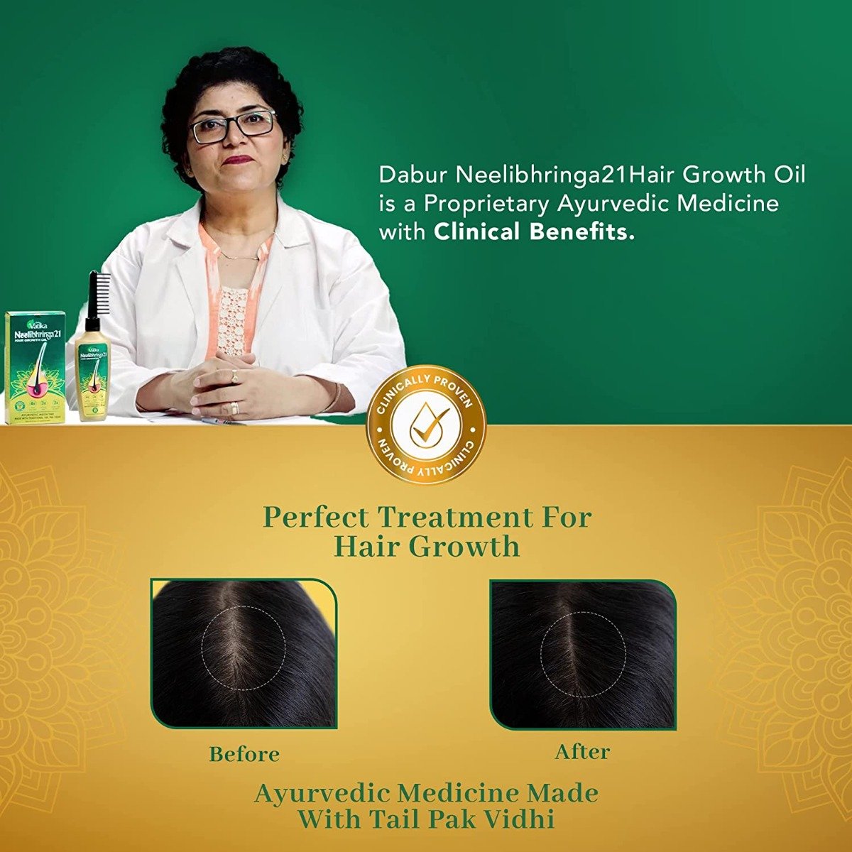 Dabur Vatika Neelibhringa 21 Hair Growth Oil, 50 ml, Pack of 1 Dabur Vatika Neelibhringa 21 Hair Growth Oil, 50 ml, Pack of 1