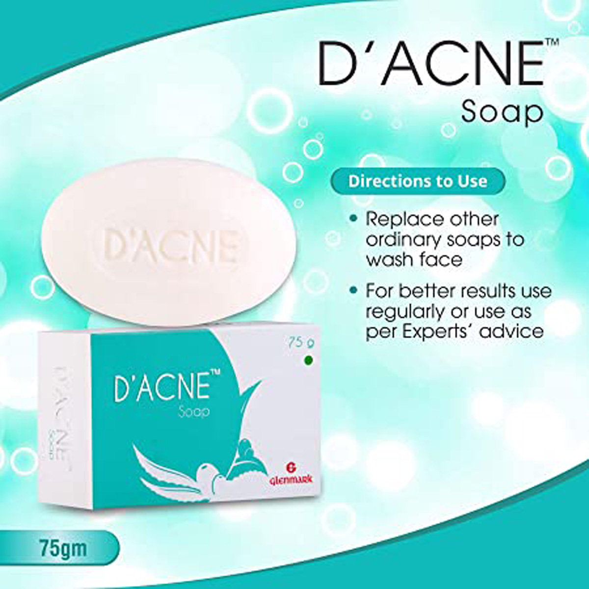 D Acne Soap 75 gm | Treat Acne | Controls Excess Oil | Keep Skin Moisturized | For Oily & Acne Prone Skin, Pack of 1 D Acne Soap 75 gm | Treat Acne | Controls Excess Oil | Keep Skin Moisturized | For Oily & Acne Prone Skin, Pack of 1