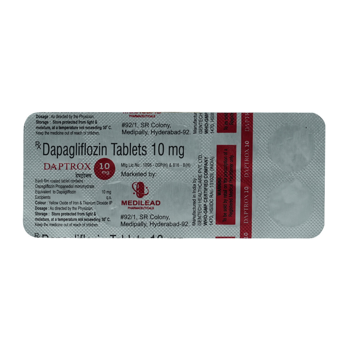 Daptrox 10 mg Tablet 10's, Pack of 10 TABLETS Daptrox 10 mg Tablet 10's, Pack of 10 TABLETS