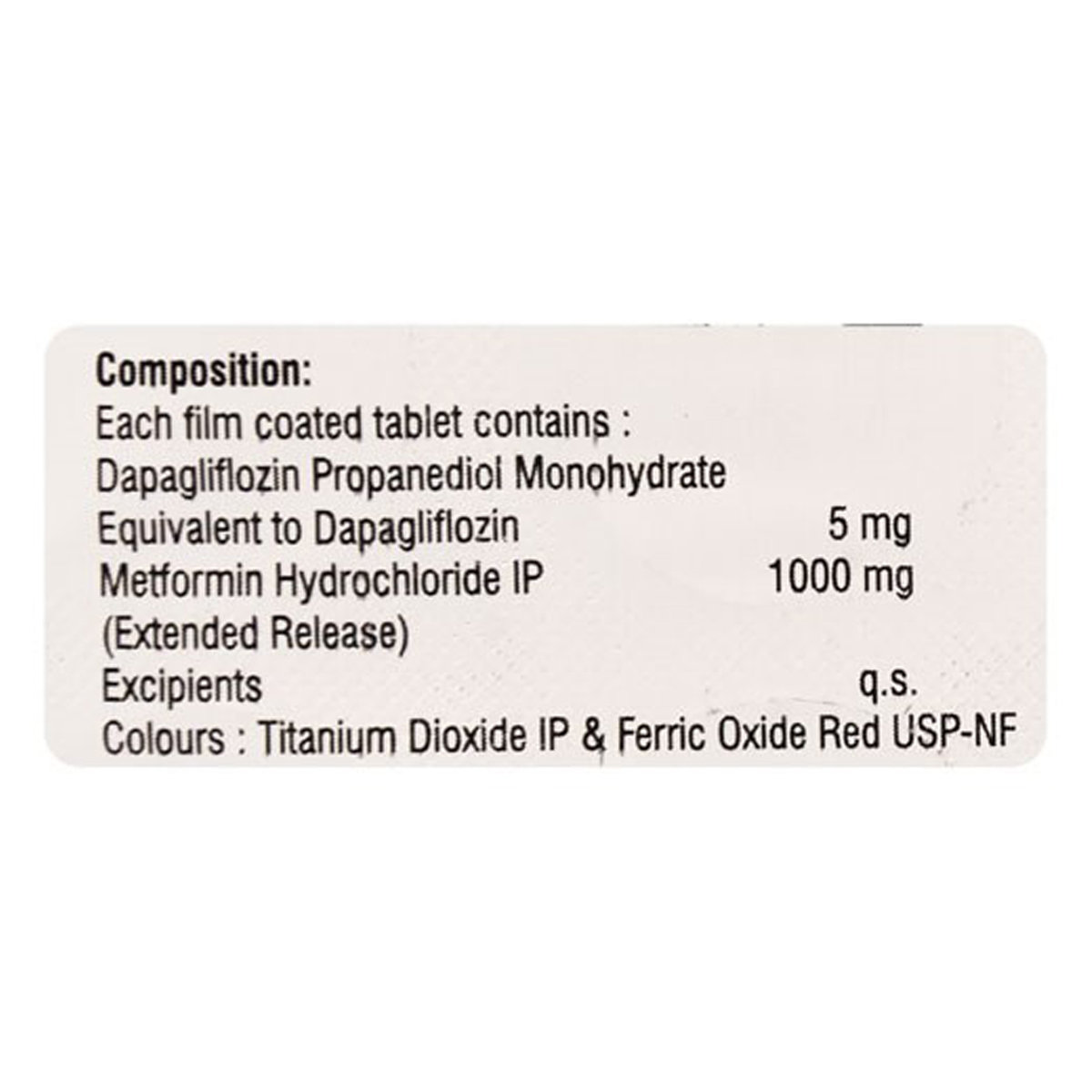 Dapamac M 5 mg/1000 mg Tablet 10`s, Pack of 10 TABLETS Dapamac M 5 mg/1000 mg Tablet 10`s, Pack of 10 TABLETS