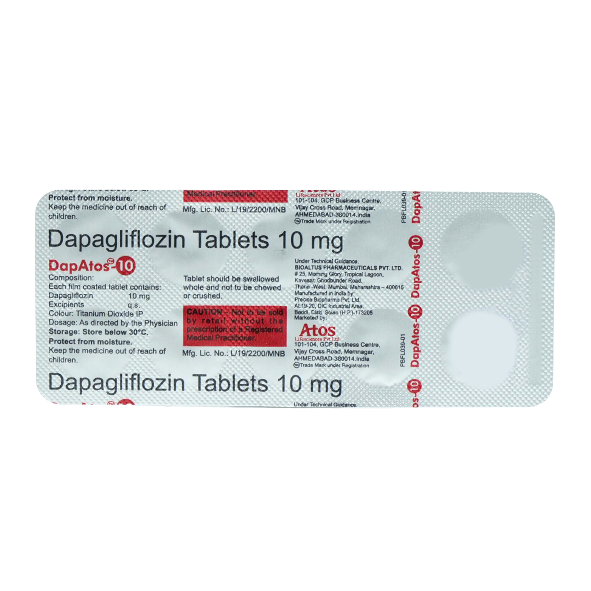 Dapatos-10 Tablet 10's, Pack of 10 TABLETS Dapatos-10 Tablet 10's, Pack of 10 TABLETS