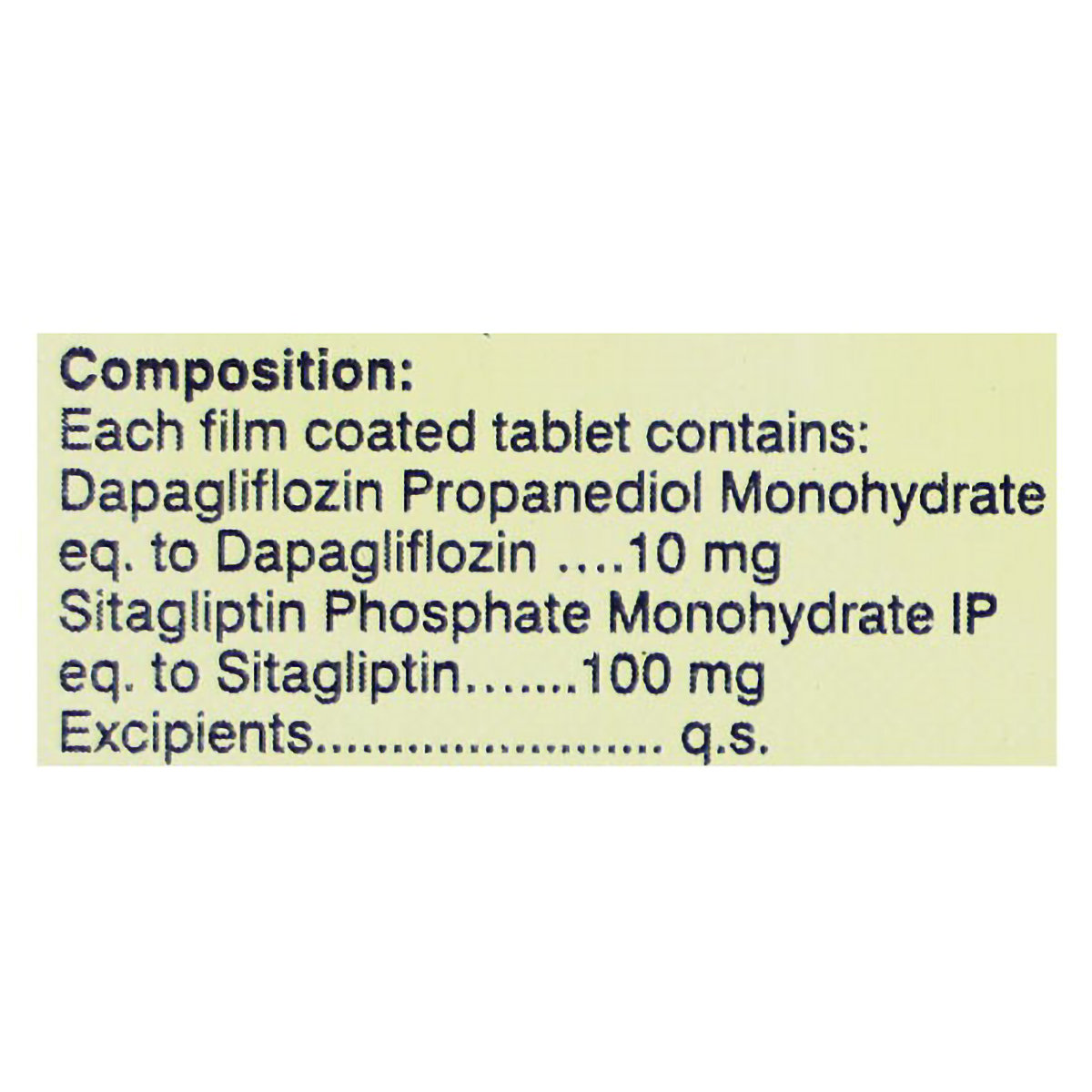 Dapaturn-S 100 mg/10 mg Tablet 10's, Pack of 10 Dapaturn-S 100 mg/10 mg Tablet 10's, Pack of 10