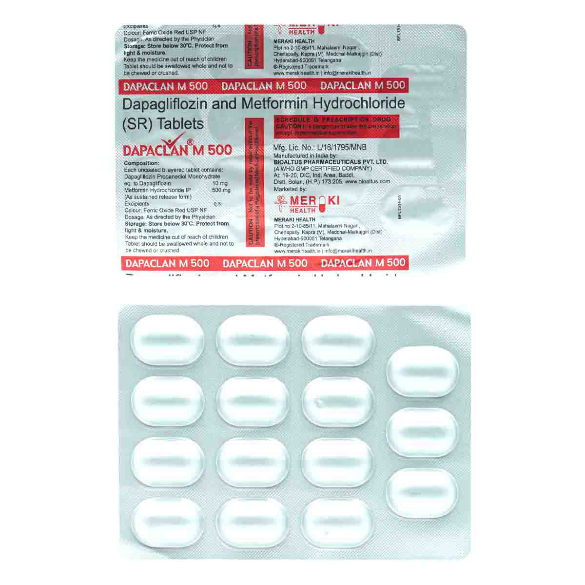 Dapaclan M 500 Tablet 15's, Pack of 15 TabletS Dapaclan M 500 Tablet 15's, Pack of 15 TabletS