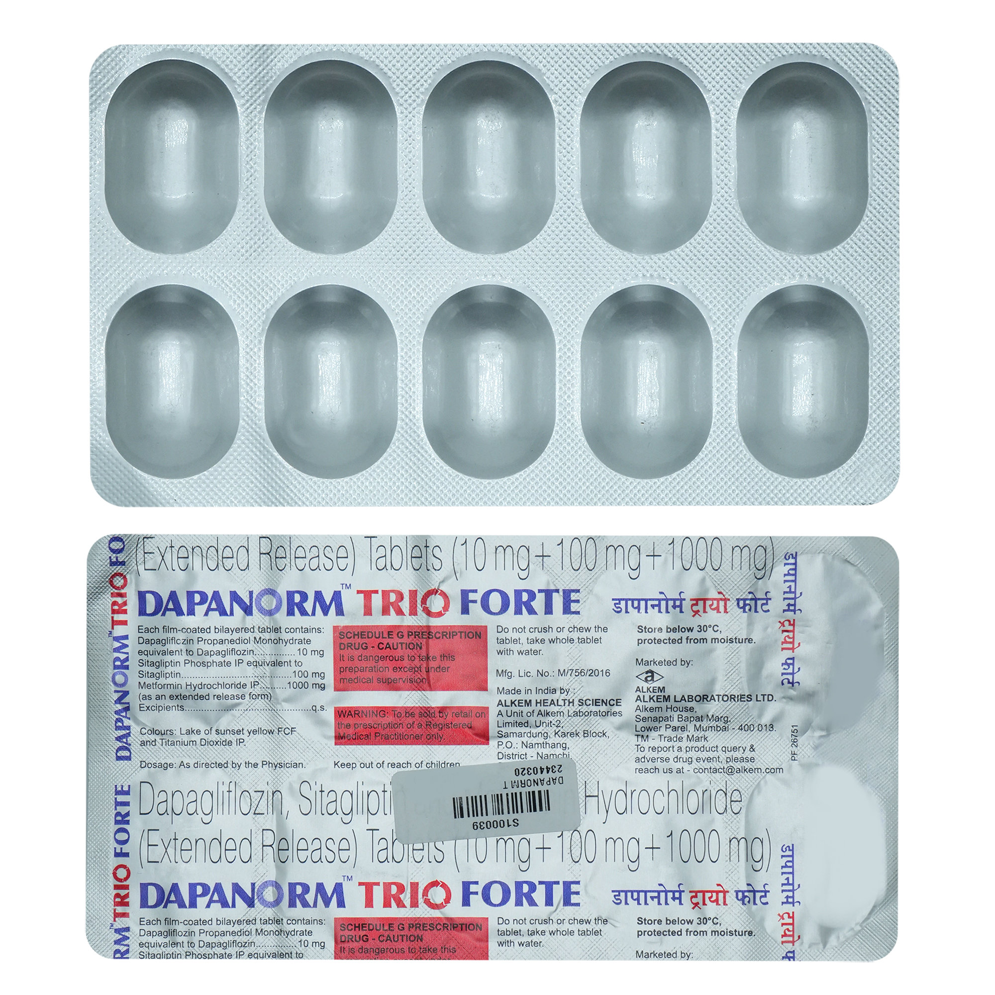 Dapanorm Trio Forte Tablet 10's, Pack of 10 TabletS Dapanorm Trio Forte Tablet 10's, Pack of 10 TabletS