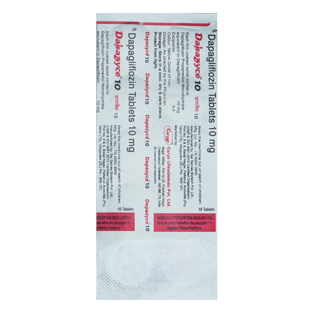 Dapazyce 10 Tablet 10's, Pack of 10 TABLETS Dapazyce 10 Tablet 10's, Pack of 10 TABLETS