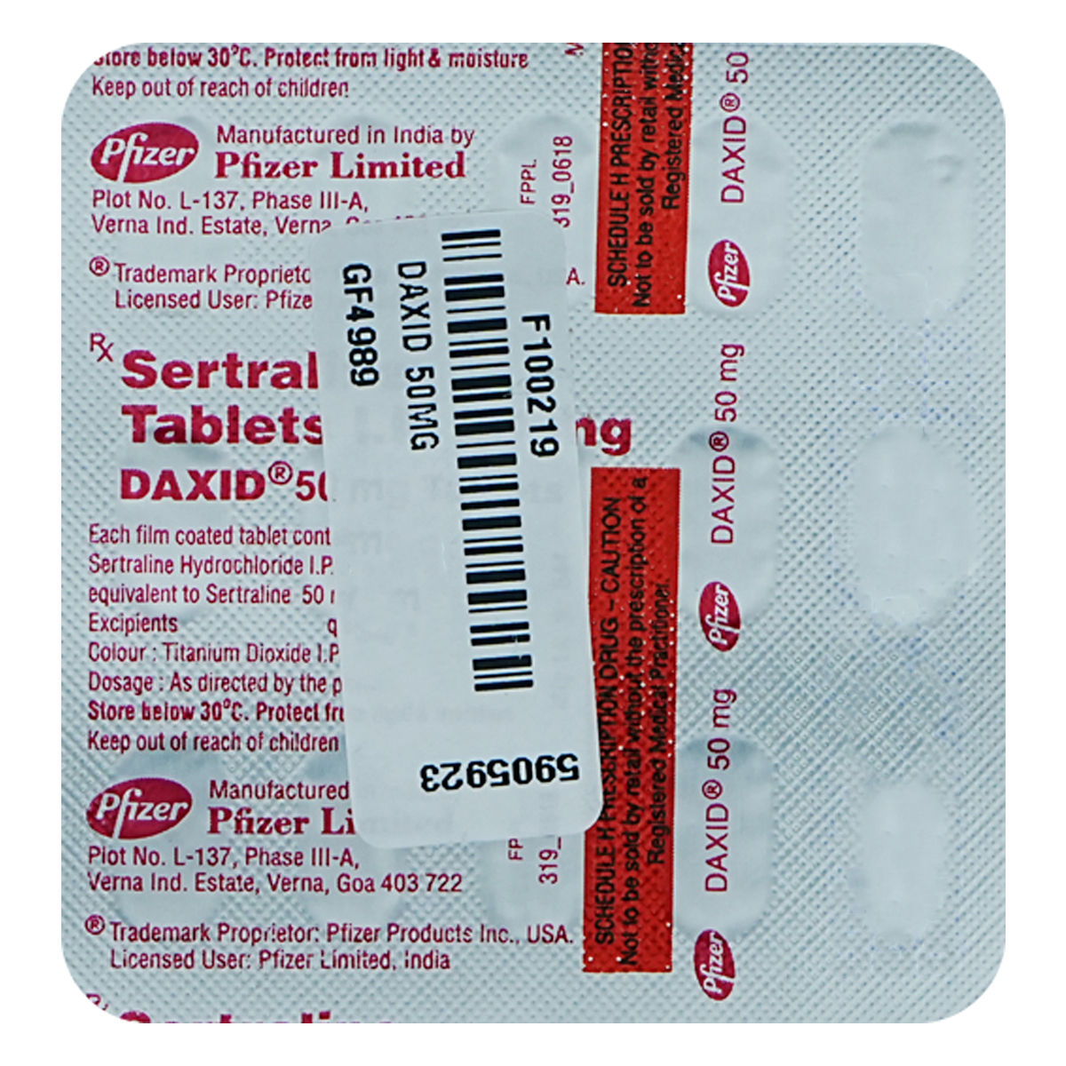 Buy Daxid 50 mg Tablet 15's Online