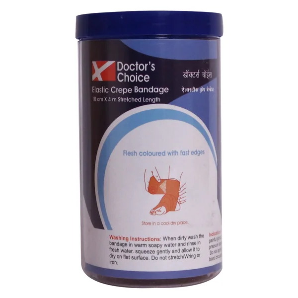 Doctor's Choice Elastic Crepe Bandage 10 x 4 m, 1 Count, Pack of 1
