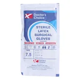 Doctor's Choice Non-Sterile Natural Rubber Latex Surgical Gloves Size-7.5, 1 Pair, Pack of 1