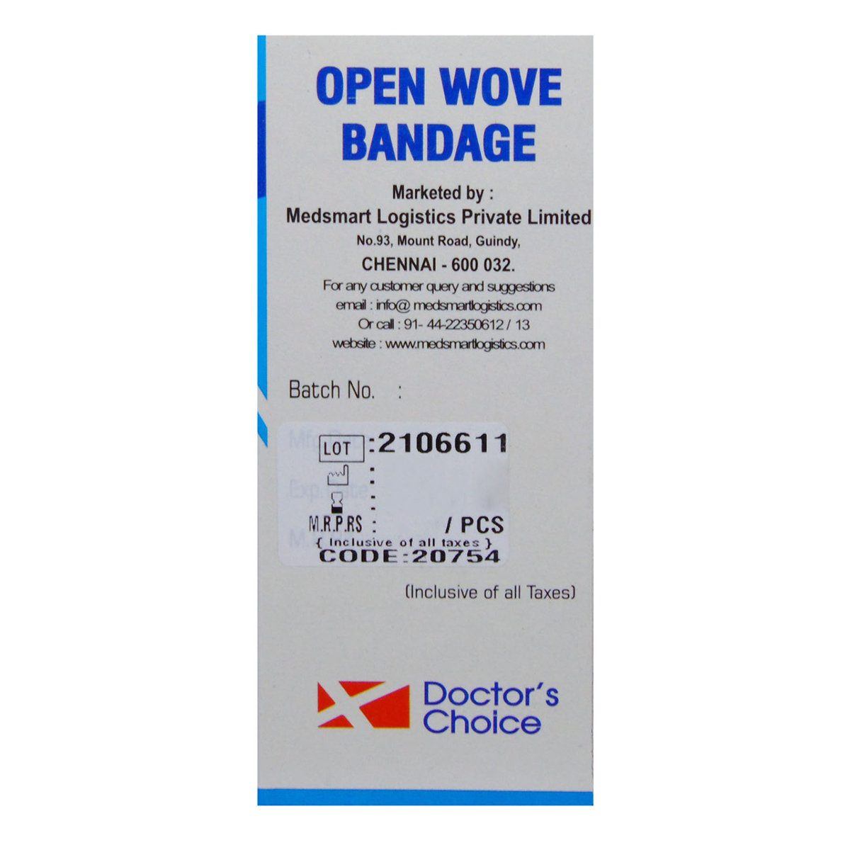 Doctor's Choice Roller Bandage 7.5 cm, 10 Count, Pack of 10 Doctor's Choice Roller Bandage 7.5 cm, 10 Count, Pack of 10