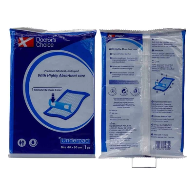 Doctor's Choice Absorbable Medical Underpad 60 X 90 cm, 1 Count, Pack of 1