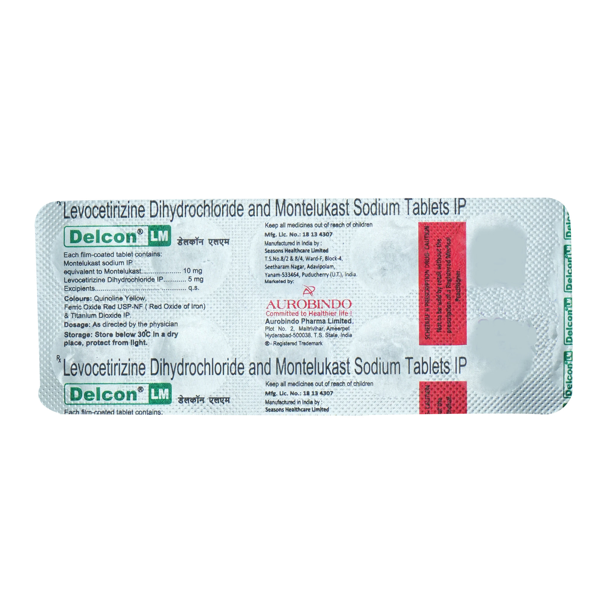 Delcon LM Tablet 10's, Pack of 10 TabletS Delcon LM Tablet 10's, Pack of 10 TabletS