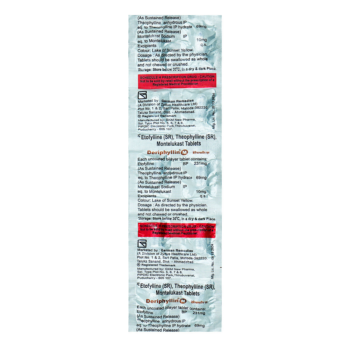 Buy Deriphyllin M Tablet 10's Online