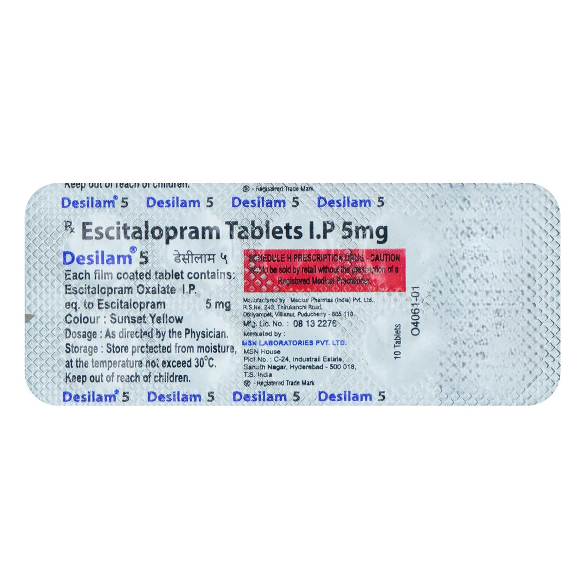 Buy Desilam 5Mg Tablet 10'S Online