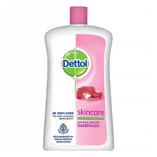 Dettol Skin Care Liquid Hand Wash 900 ml | pH Balancced | 10X Better Germ Protection | Everyday Protection | IMA Recommended, Pack of 1