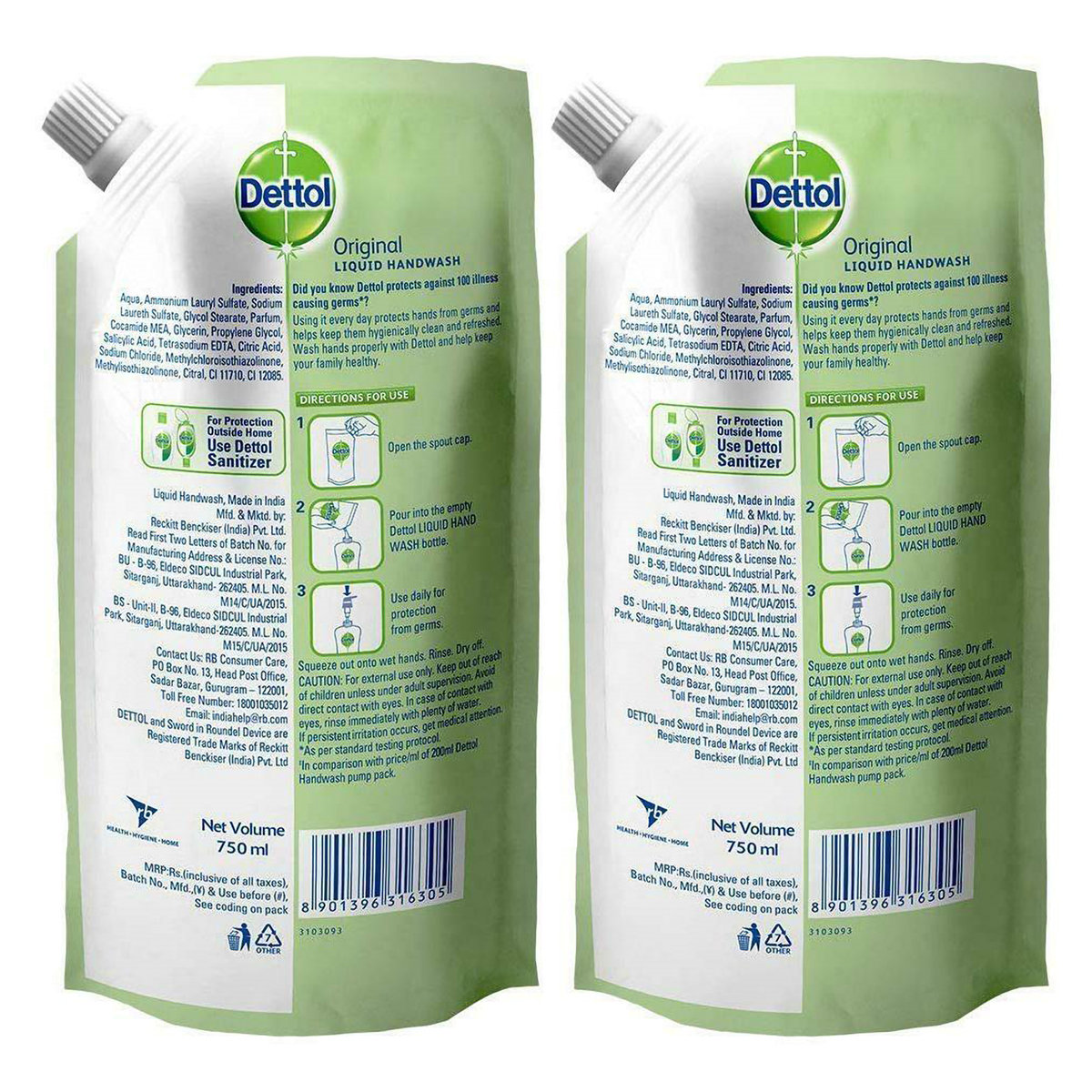 Dettol Fresh Liquid Handwash, 750 ml ( Buy 1 Get 1 Free), Pack of 1 Dettol Fresh Liquid Handwash, 750 ml ( Buy 1 Get 1 Free), Pack of 1