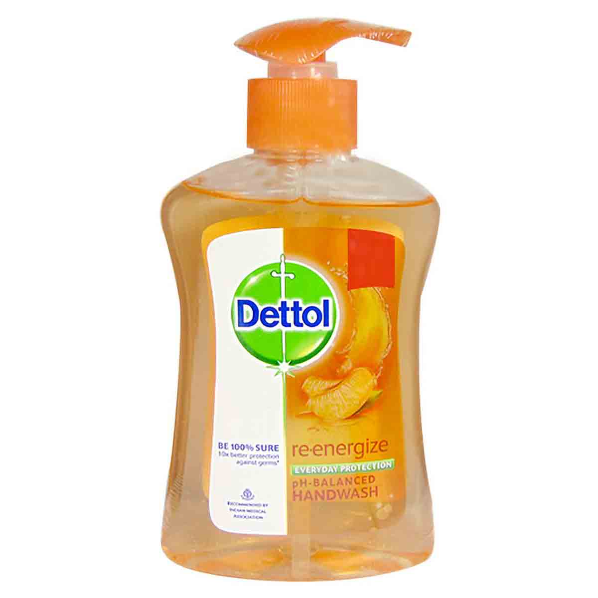 Dettol Re-Energize Everyday Protection Handwash 200 ml Pump Bottle | 10X Better Germ Protection | pH Balanced Handwash | IMA Recommended, Pack of 1 Dettol Re-Energize Everyday Protection Handwash 200 ml Pump Bottle | 10X Better Germ Protection | pH Balanced Handwash | IMA Recommended, Pack of 1