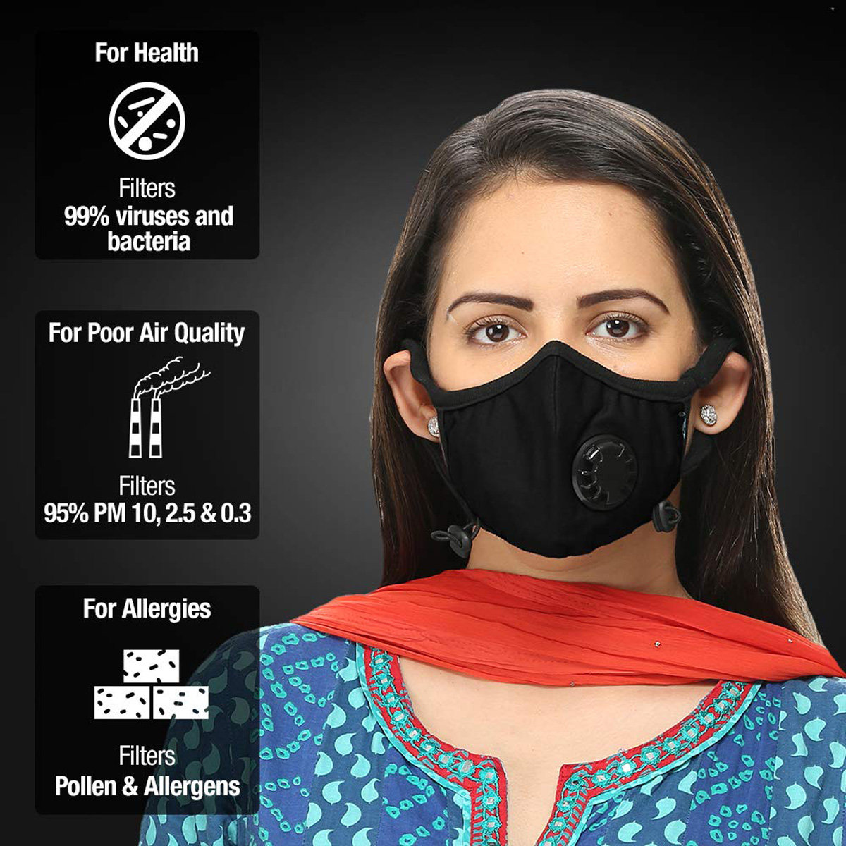 Dettol Cambridge N95 Basic Face Mask Black Medium, 1 Count, Pack of 1 Dettol Cambridge N95 Basic Face Mask Black Medium, 1 Count, Pack of 1