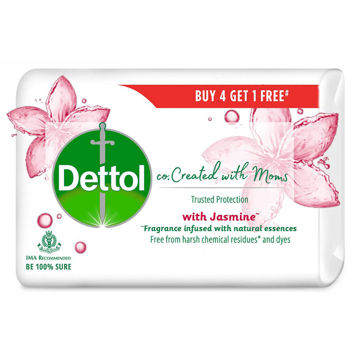 Dettol Jasmine Soap, 75 gm (Buy 4, Get 1 Free), Pack of 1 Dettol Jasmine Soap, 75 gm (Buy 4, Get 1 Free), Pack of 1