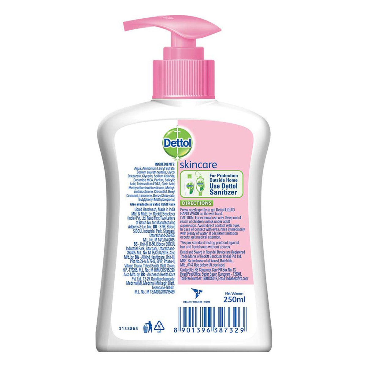 Dettol Skin Care Liquid Hand Wash 250 ml | pH Balancced | 10X Better Germ Protection | Everyday Protection | IMA Recommended, Pack of 1 Dettol Skin Care Liquid Hand Wash 250 ml | pH Balancced | 10X Better Germ Protection | Everyday Protection | IMA Recommended, Pack of 1