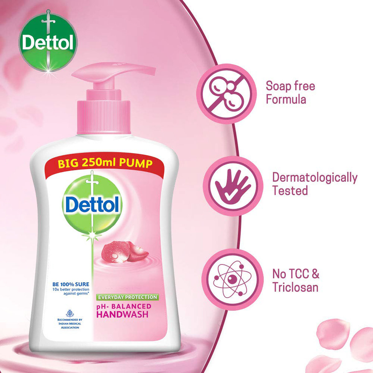 Dettol Skin Care Liquid Hand Wash 250 ml | pH Balancced | 10X Better Germ Protection | Everyday Protection | IMA Recommended, Pack of 1 Dettol Skin Care Liquid Hand Wash 250 ml | pH Balancced | 10X Better Germ Protection | Everyday Protection | IMA Recommended, Pack of 1