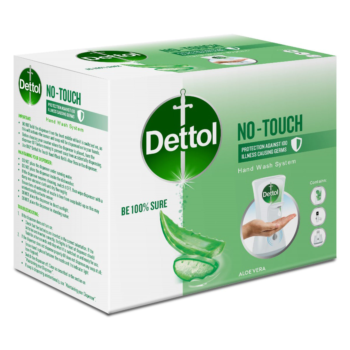 Dettol No Touch Aloe Vera Handwash Refill 250 ml | With Aloe Vera | Everyday Germ Protection, Pack of 1 Dettol No Touch Aloe Vera Handwash Refill 250 ml | With Aloe Vera | Everyday Germ Protection, Pack of 1