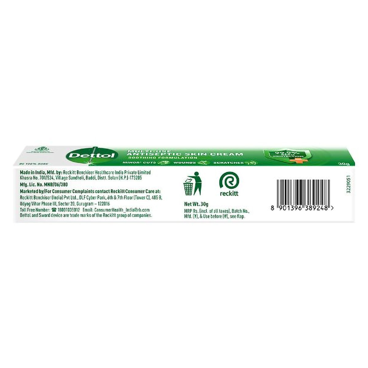 Dettol Multi-Use Antiseptic Skin Cream 30 gm | 99.9% Germ Protection | For Minor Cuts, Wounds & Scratches | IMA Recommended, Pack of 1 Dettol Multi-Use Antiseptic Skin Cream 30 gm | 99.9% Germ Protection | For Minor Cuts, Wounds & Scratches | IMA Recommended, Pack of 1