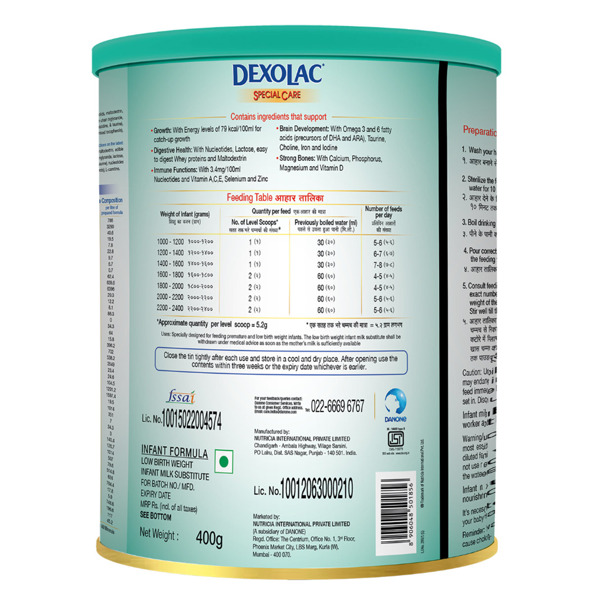 Dexolac Special Care Infant Formula Powder for Premature Baby (Born Before 37 Weeks), 400 gm Tin, Pack of 1 Dexolac Special Care Infant Formula Powder for Premature Baby (Born Before 37 Weeks), 400 gm Tin, Pack of 1