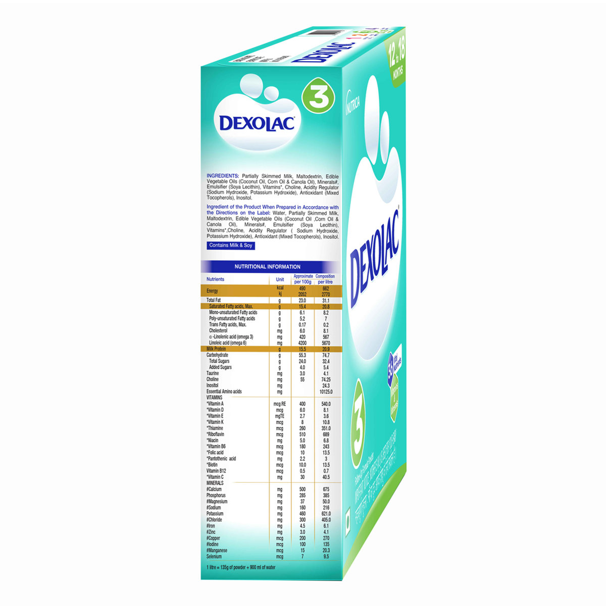 Dexolac Follow-Up Formula Stage 3 Powder (12-18 Months), 400 gm Refill Pack, Pack of 1 Dexolac Follow-Up Formula Stage 3 Powder (12-18 Months), 400 gm Refill Pack, Pack of 1