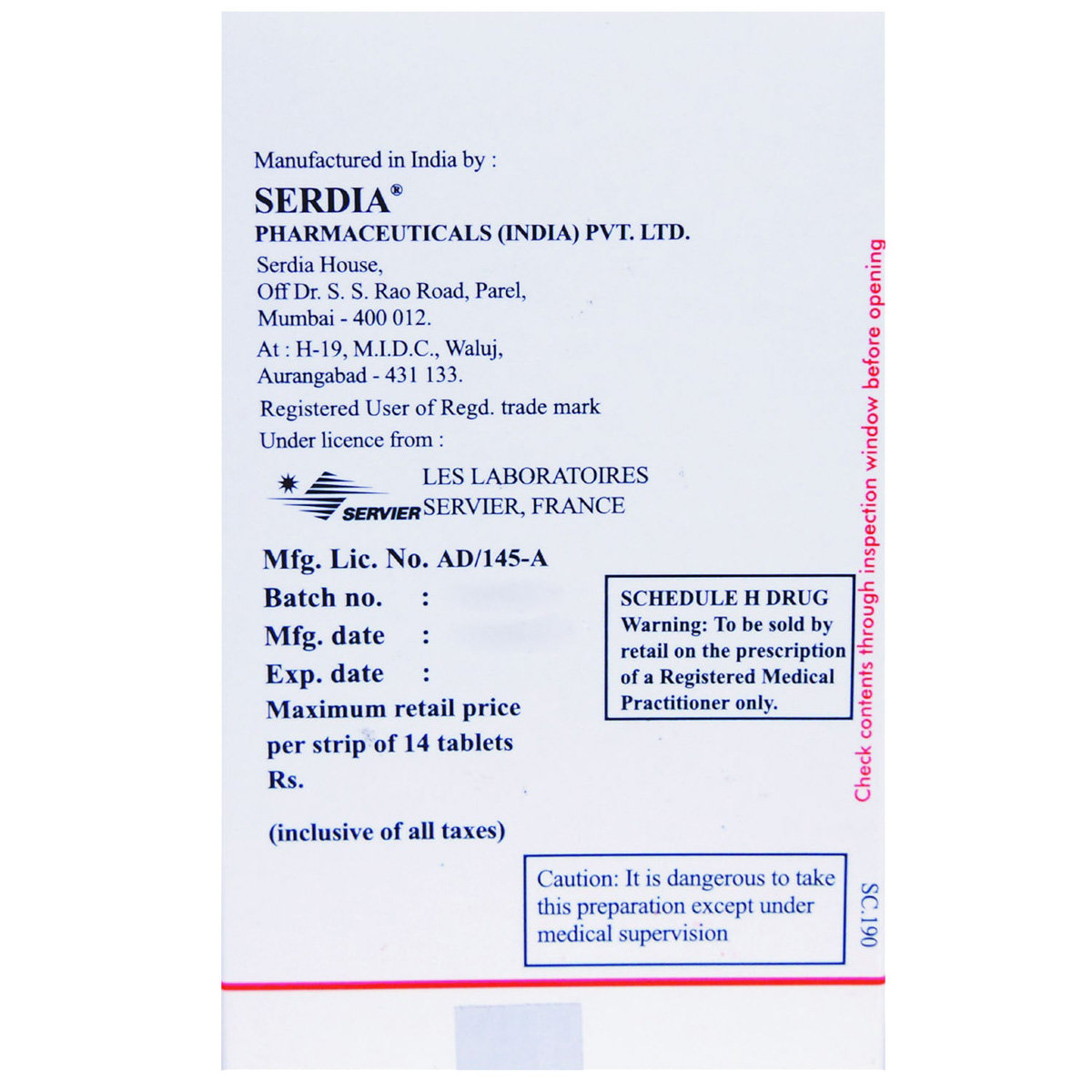 Diamicron XR MEX 500 Tablet 14's, Pack of 14 TABLETS Diamicron XR MEX 500 Tablet 14's, Pack of 14 TABLETS