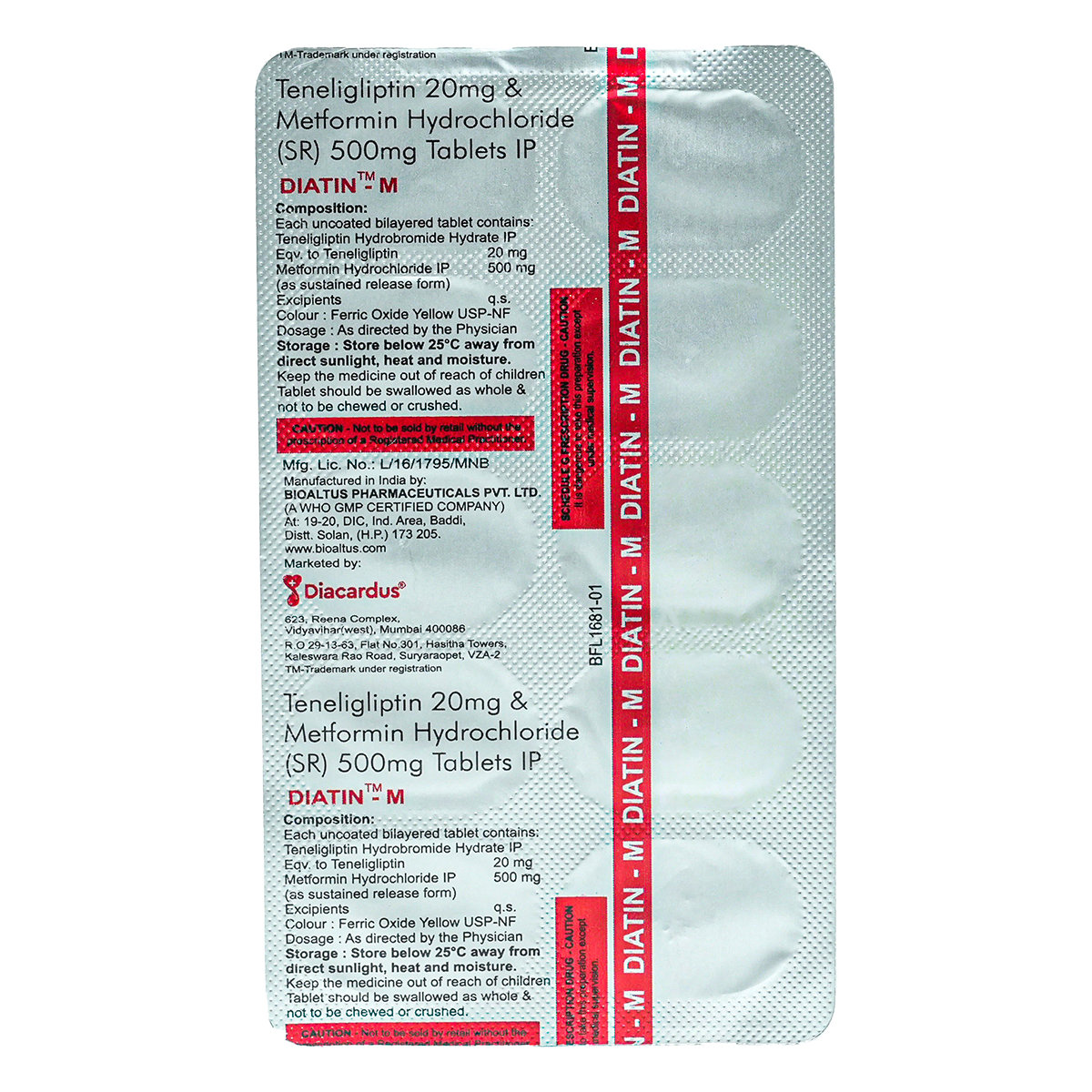 Diatin-M Tablet 10's, Pack of 10 Diatin-M Tablet 10's, Pack of 10