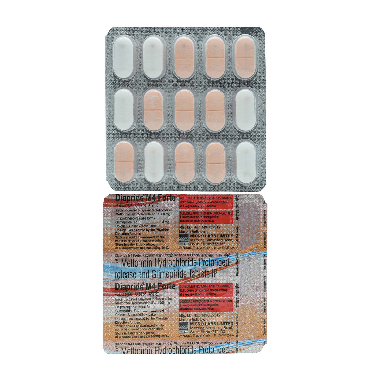 Diapride M4 Forte Tablet 15's, Pack of 15 TABLETS Diapride M4 Forte Tablet 15's, Pack of 15 TABLETS