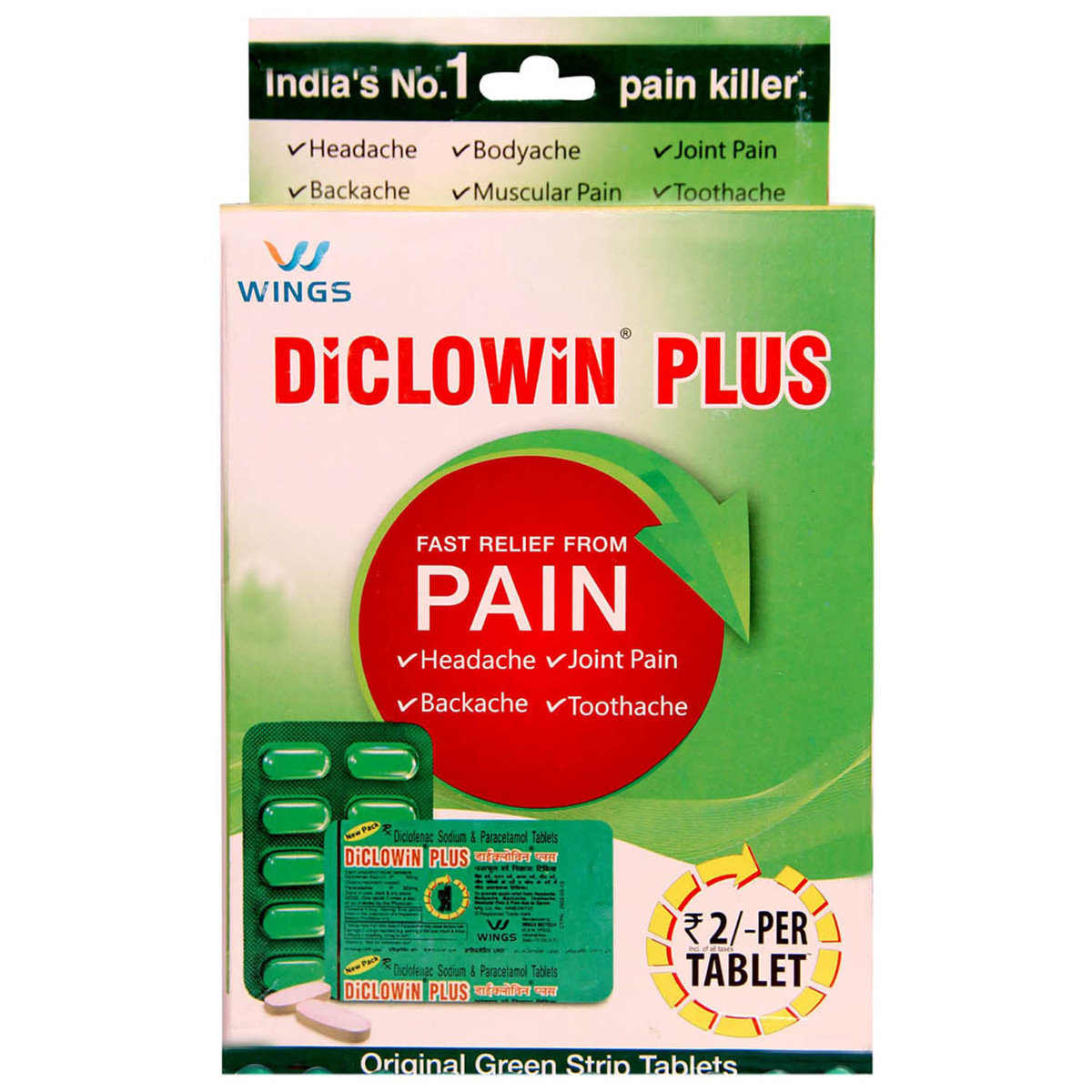 Diclowin Plus Tablet 10's, Pack of 10 TABLETS Diclowin Plus Tablet 10's, Pack of 10 TABLETS