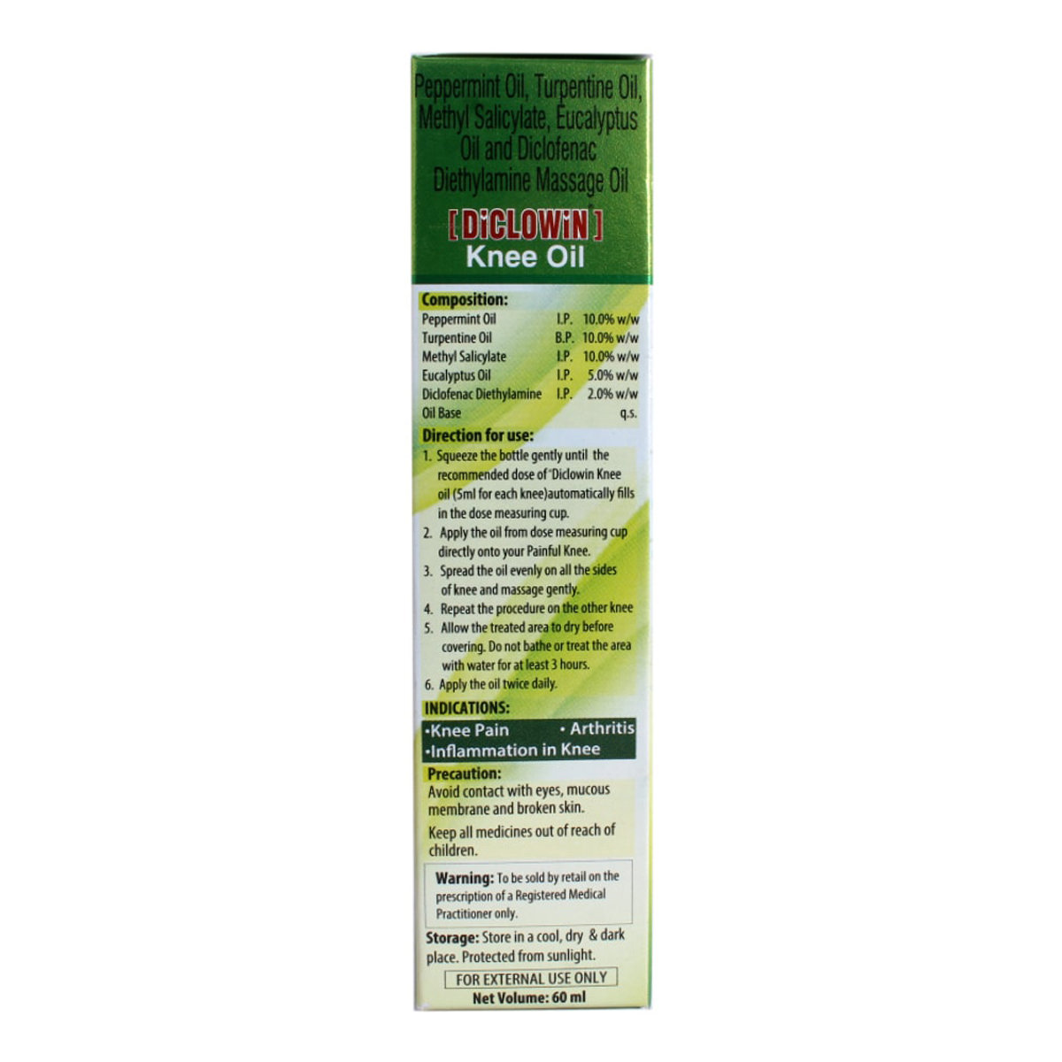 Diclowin Knee Oil 60 ml, Pack of 1 Diclowin Knee Oil 60 ml, Pack of 1