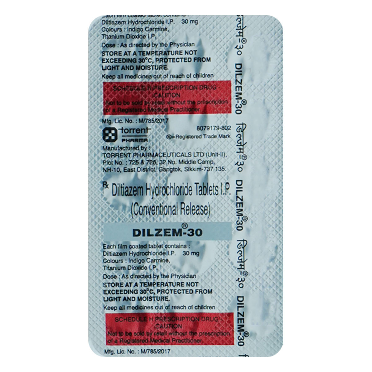 Buy Dilzem-30 Tablet 15's Online