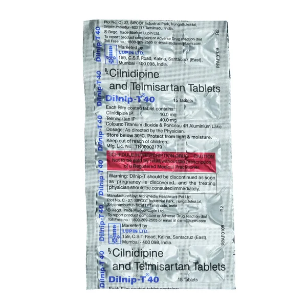 Dilnip-T 40 Tablet 15's, Pack of 15 TABLETS