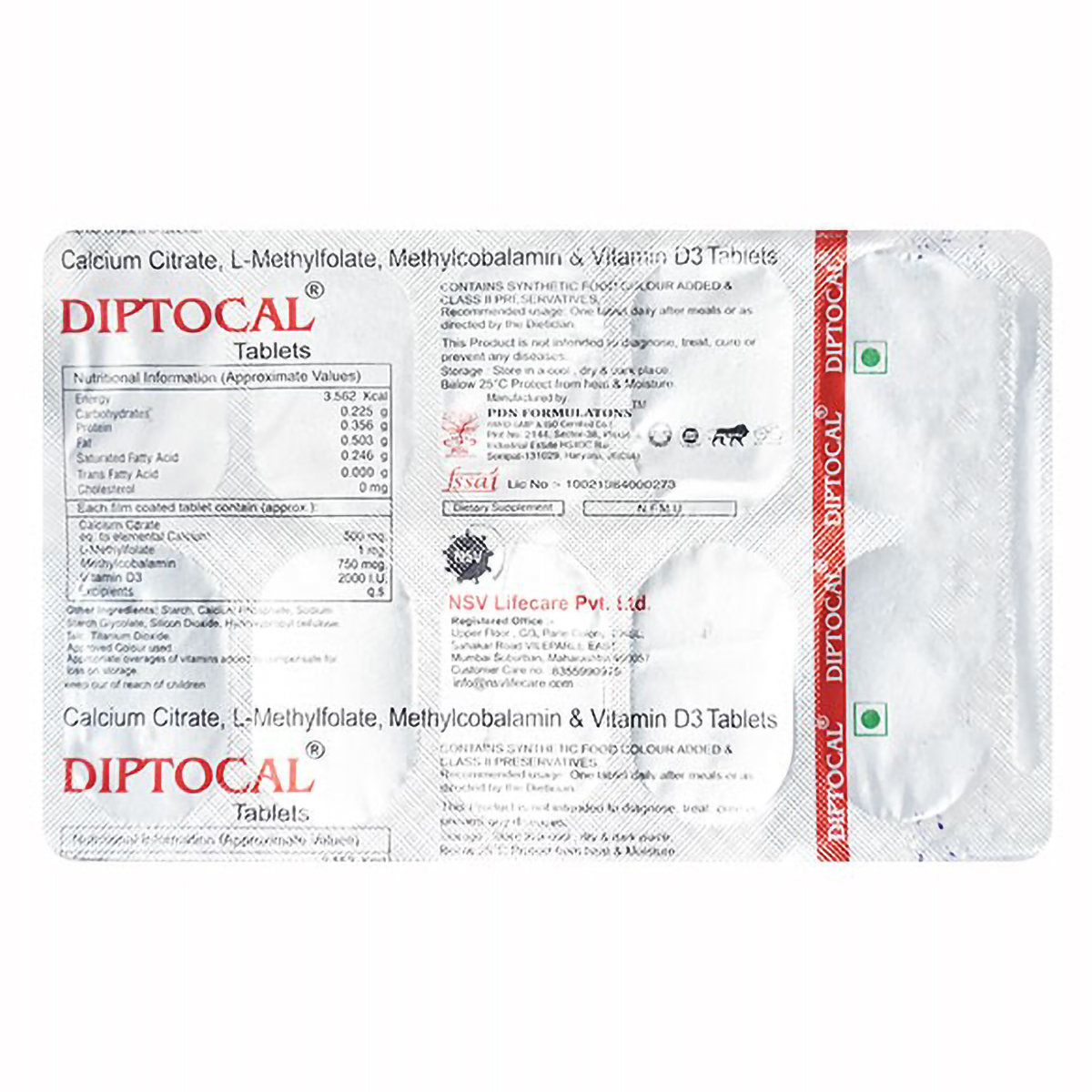 Diptocal Tablet 10's, Pack of 10 TABLETS Diptocal Tablet 10's, Pack of 10 TABLETS