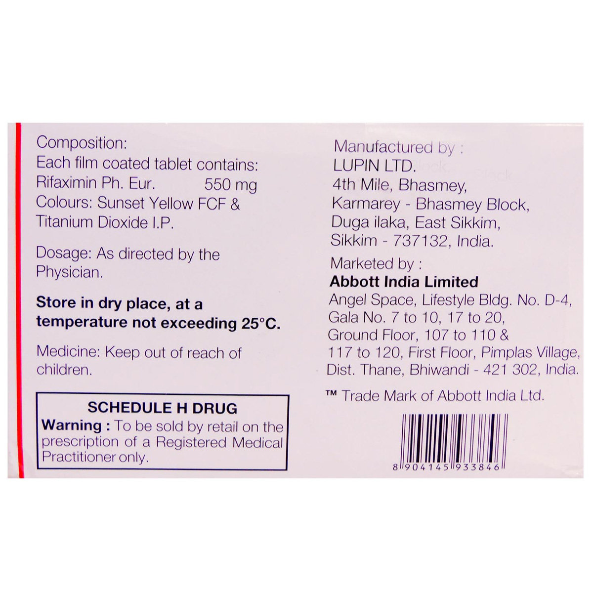 Dirifa 550 Tablet 10's, Pack of 10 TabletS Dirifa 550 Tablet 10's, Pack of 10 TabletS