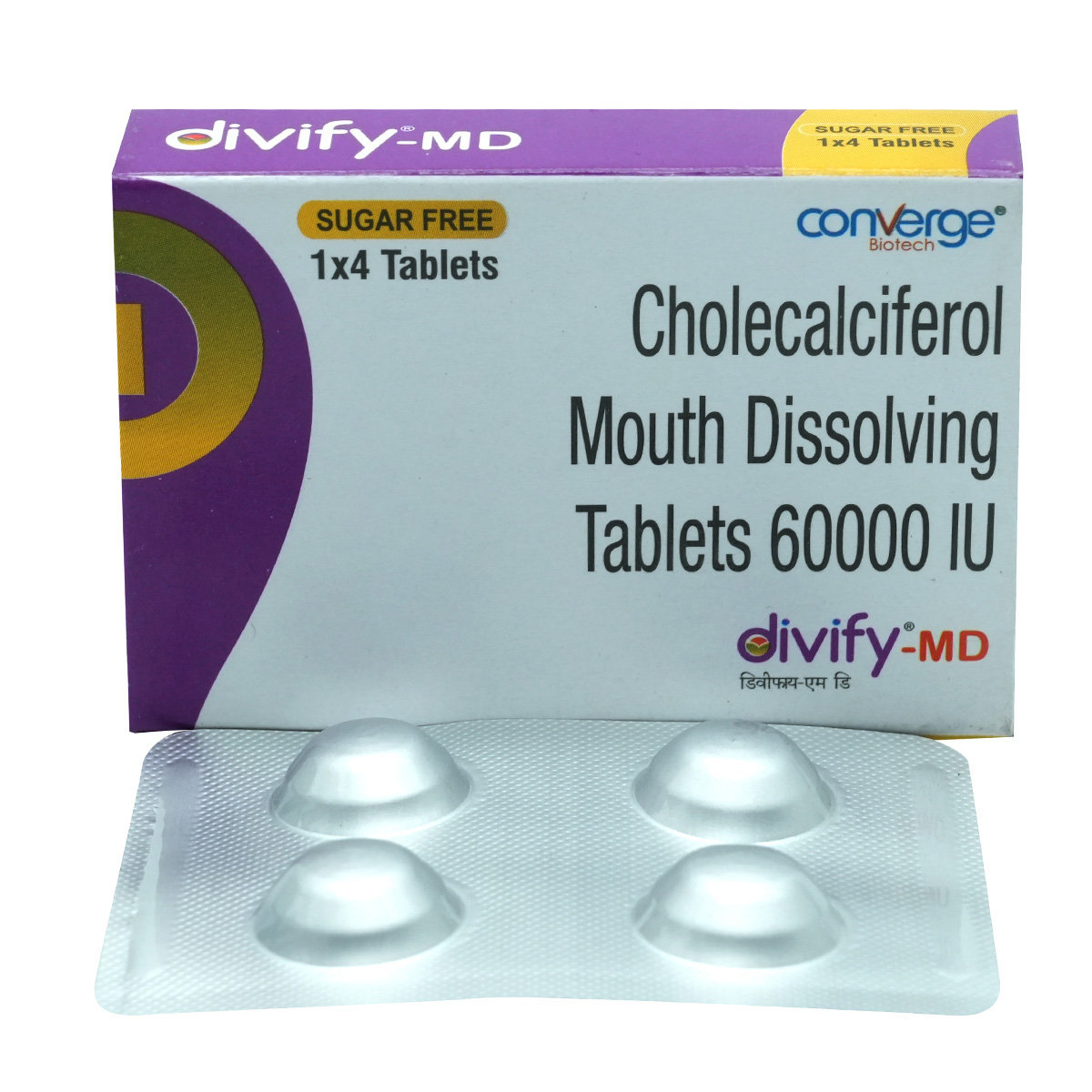 Divify-MD 60K Tablet 4's, Pack of 4 Divify-MD 60K Tablet 4's, Pack of 4