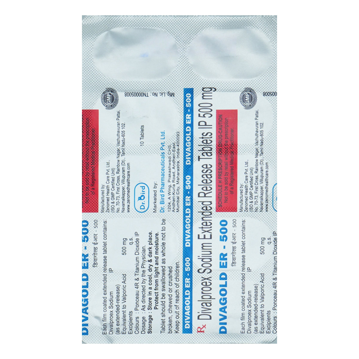 Divagold ER-500 Tablet 10's, Pack of 10 TABLETS Divagold ER-500 Tablet 10's, Pack of 10 TABLETS