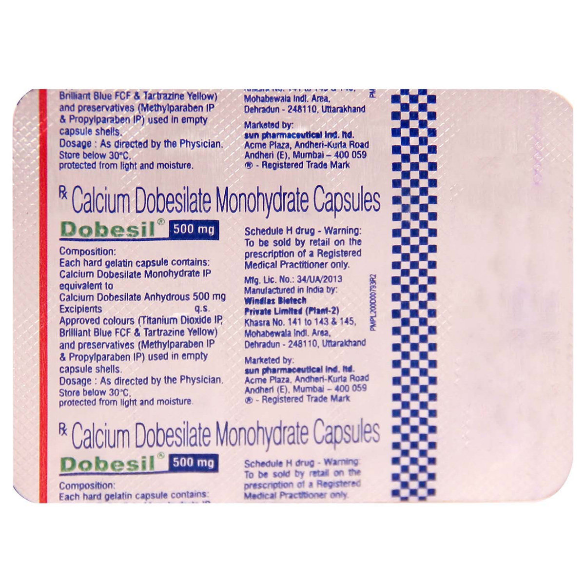 Dobesil 500 Capsule 10's, Pack of 10 CAPSULES Dobesil 500 Capsule 10's, Pack of 10 CAPSULES