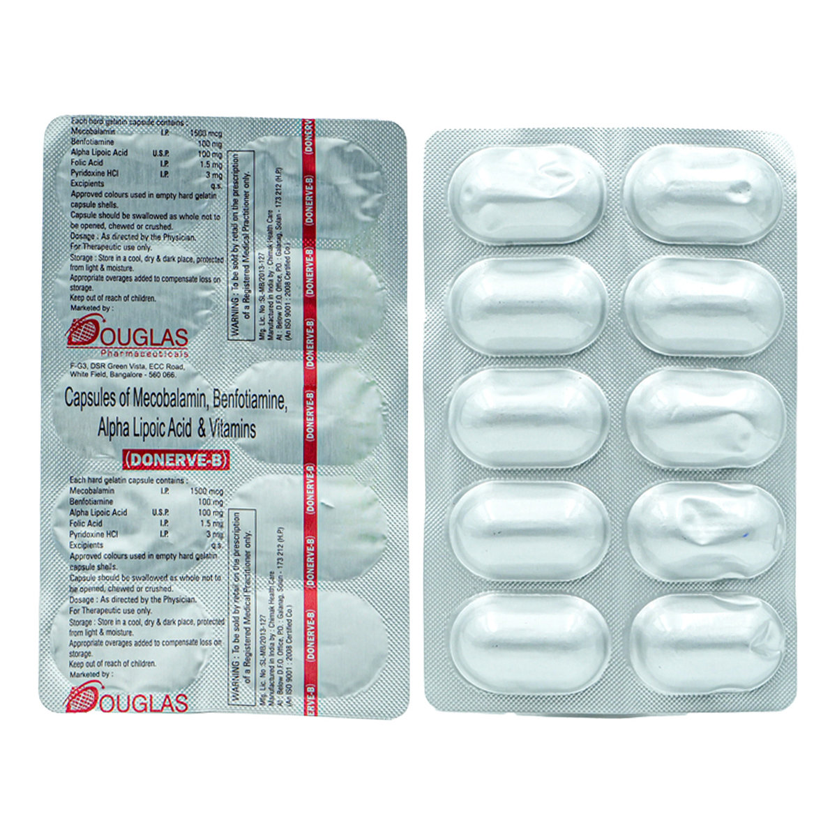 Donerve-B Capsule 10'S, Pack of 10 CapsuleS Donerve-B Capsule 10'S, Pack of 10 CapsuleS