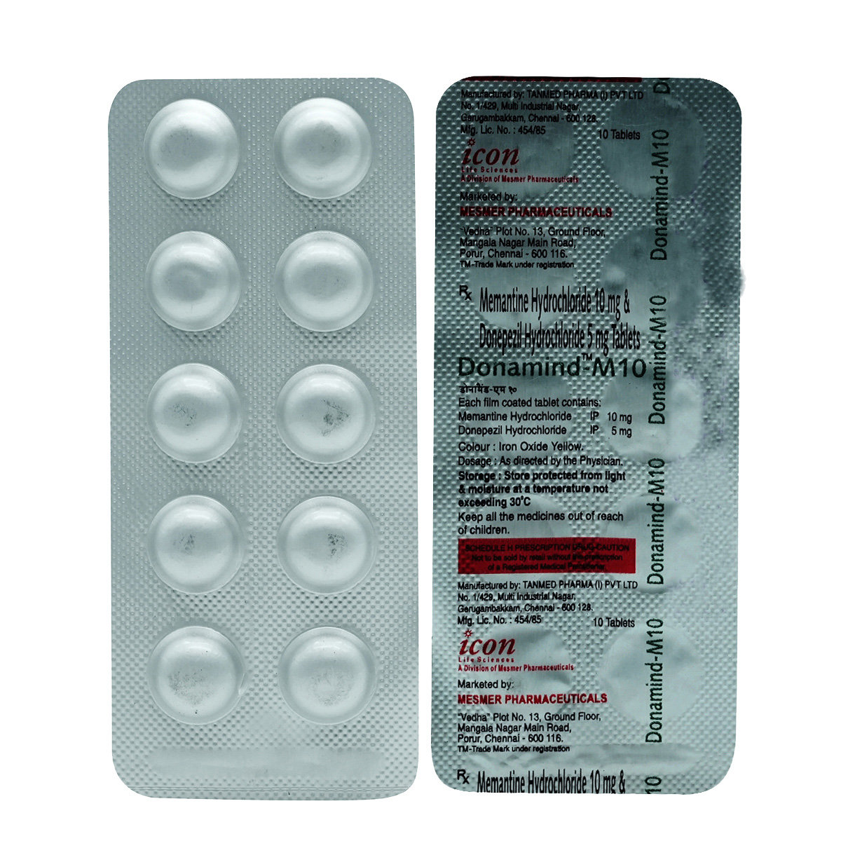Donamind-M 10Mg Tablet 10'S, Pack of 10 TabletS Donamind-M 10Mg Tablet 10'S, Pack of 10 TabletS