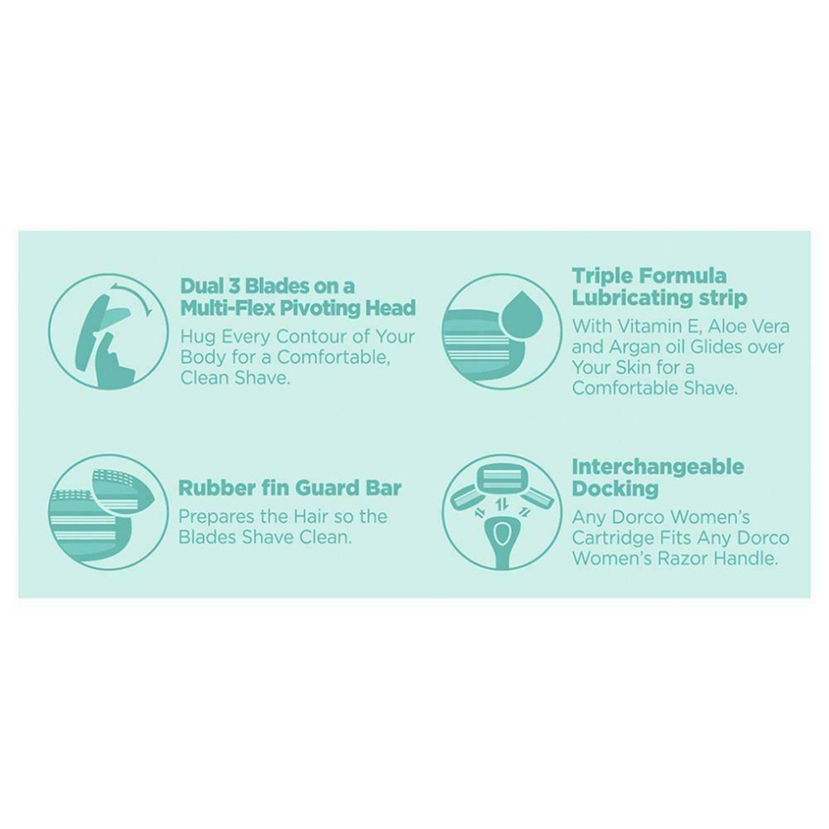 Dorco Eve 6 Cartridges, 2 Count, Pack of 1 Dorco Eve 6 Cartridges, 2 Count, Pack of 1