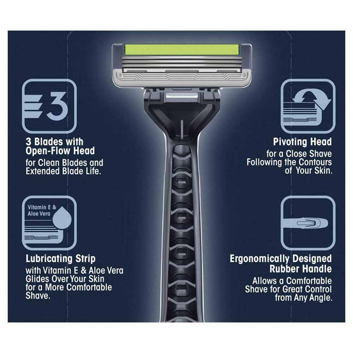 Dorco Clean Shave 3 Plus Razor, 3 Count, Pack of 1 Dorco Clean Shave 3 Plus Razor, 3 Count, Pack of 1